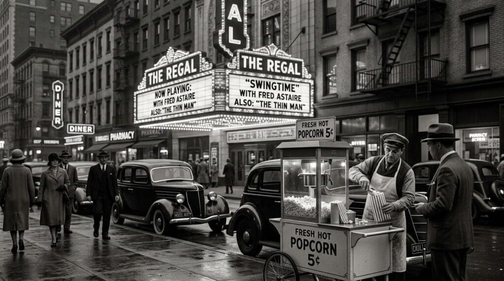 Popcorn and the Movie Theater